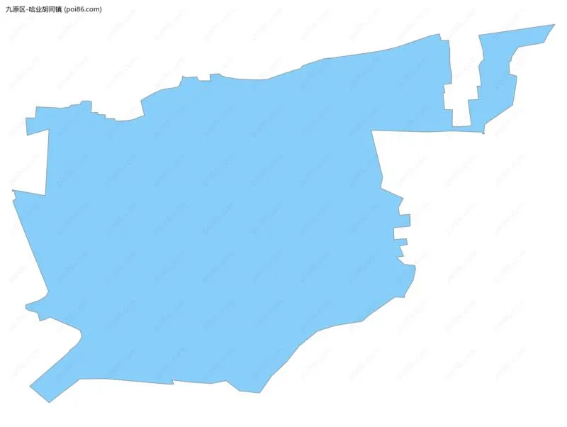 哈业胡同镇边界地图