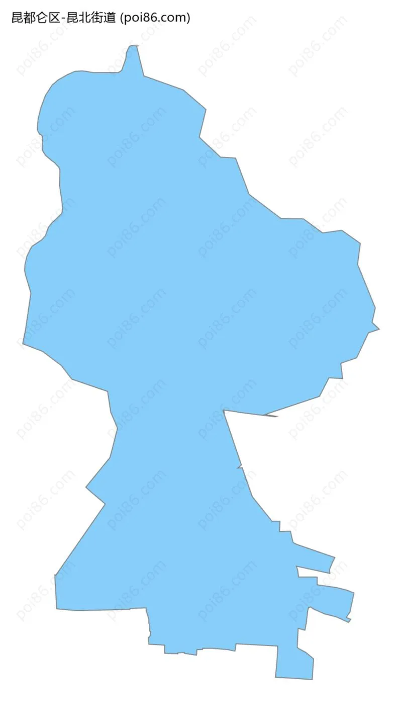 昆北街道边界地图