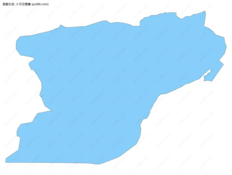 卜尔汉图镇边界地图