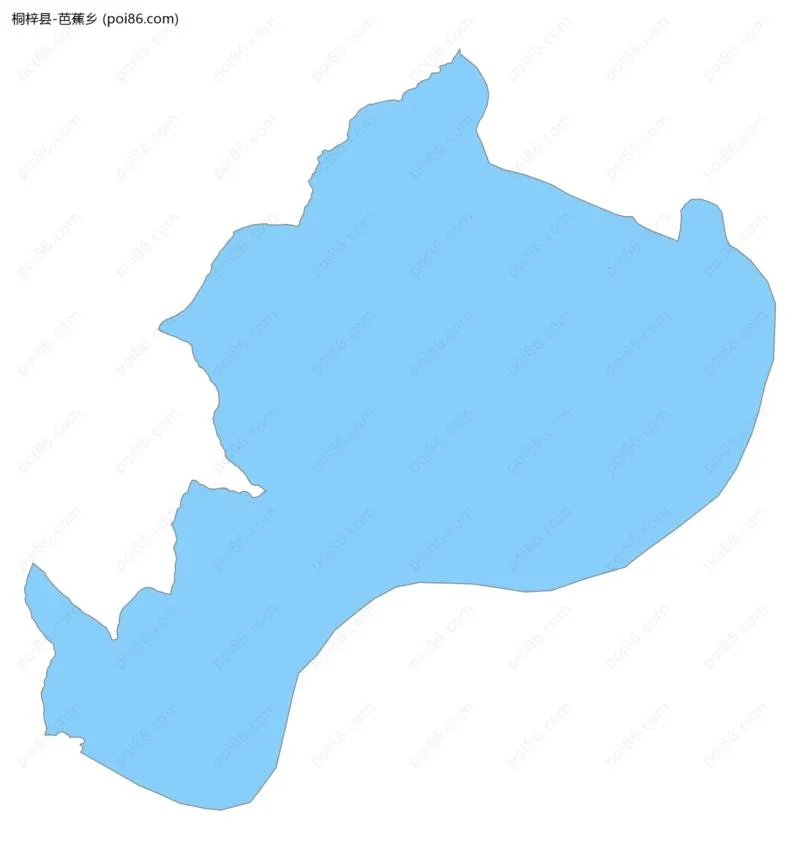 芭蕉乡边界地图