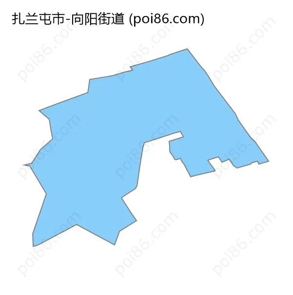 向阳街道边界地图