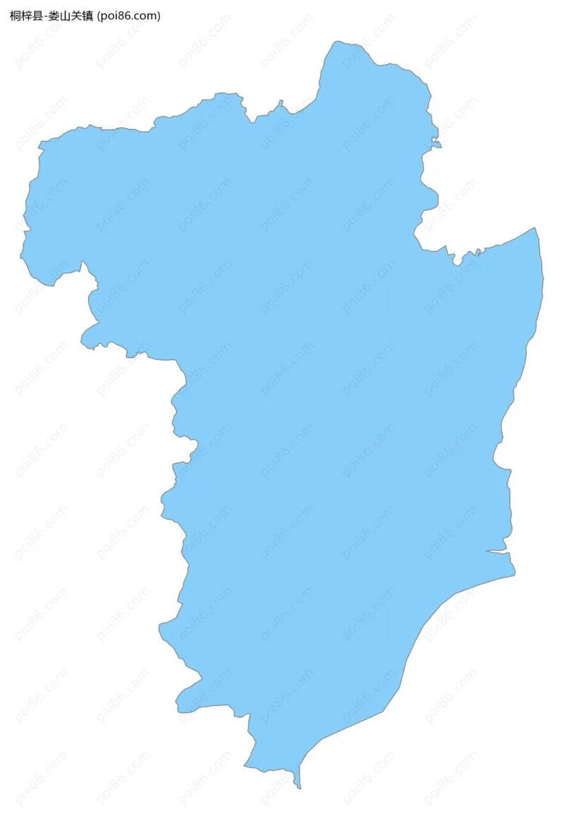 娄山关镇边界地图