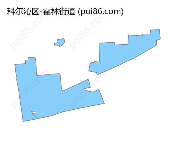 霍林街道边界地图