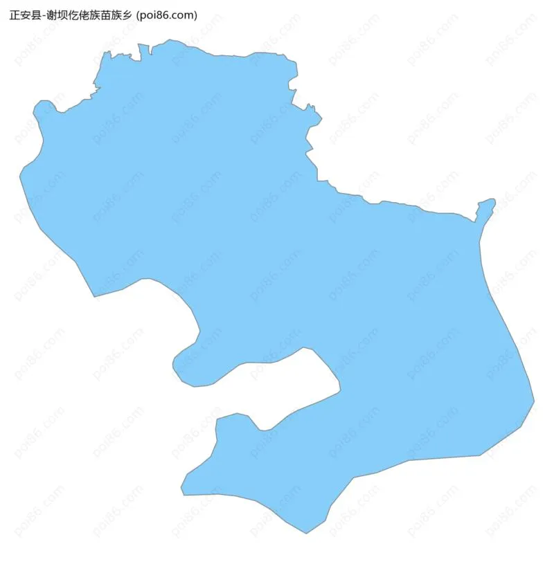 谢坝仡佬族苗族乡边界地图