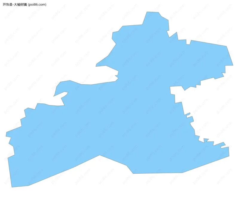 大榆树镇边界地图