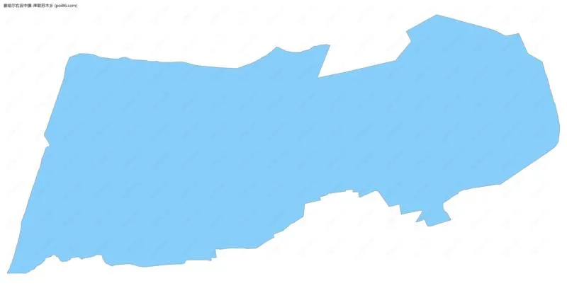 库联苏木乡边界地图