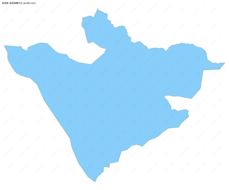 卓资县复兴乡边界地图