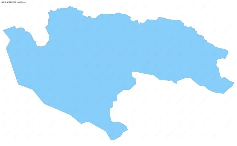 卓资县红召乡边界地图