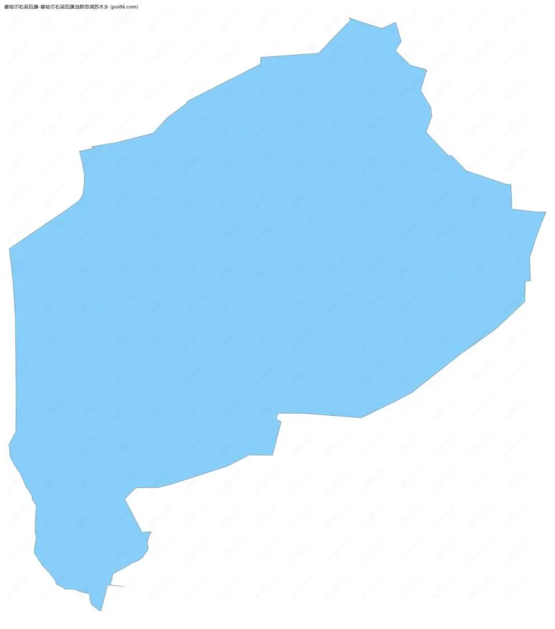 察哈尔右翼后旗当郎忽洞苏木乡边界地图