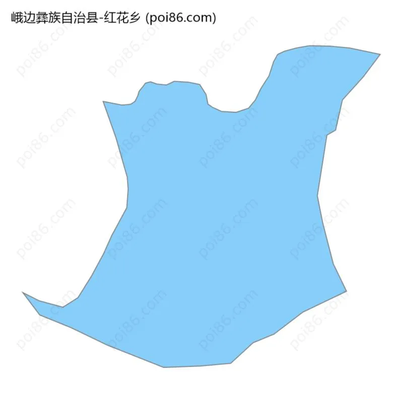 红花乡边界地图