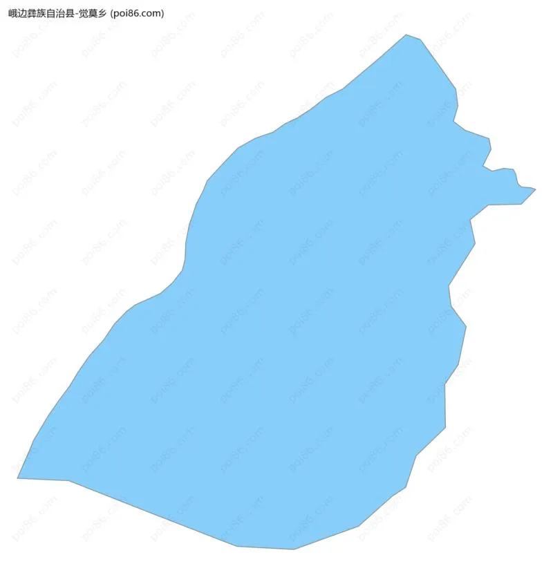 觉莫乡边界地图