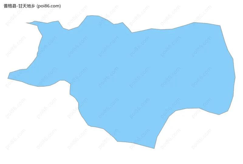 甘天地乡边界地图