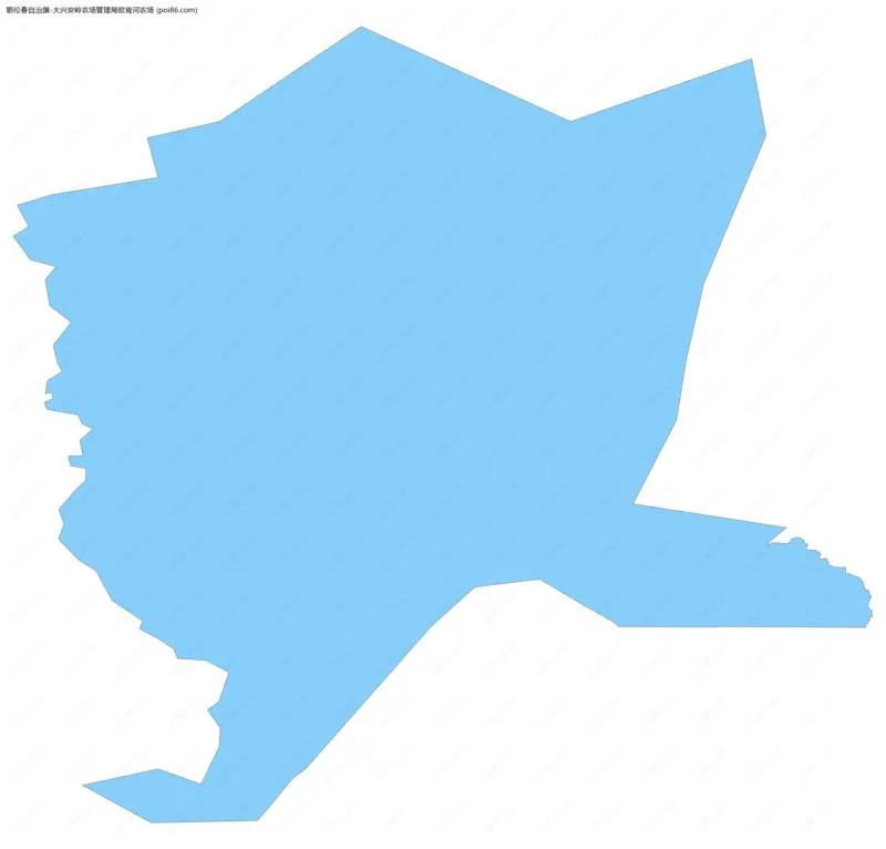 大兴安岭农场管理局欧肯河农场边界地图