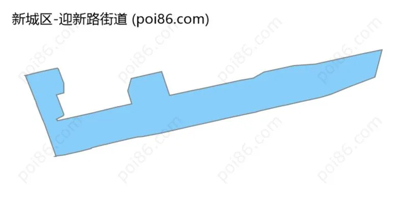 迎新路街道边界地图