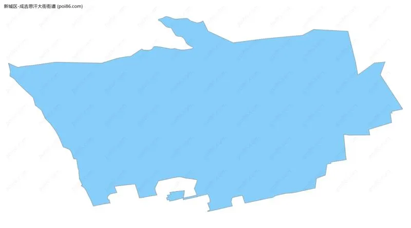 成吉思汗大街街道边界地图