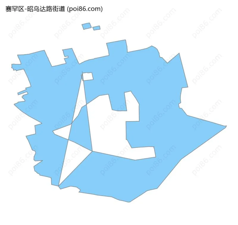 昭乌达路街道边界地图