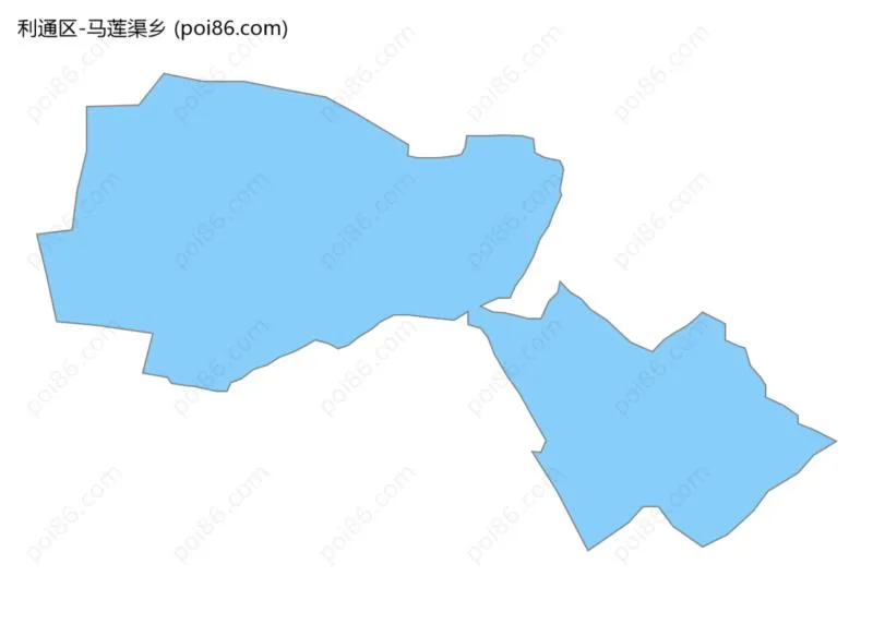 马莲渠乡边界地图