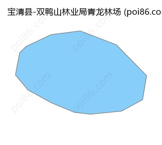 双鸭山林业局青龙林场边界地图