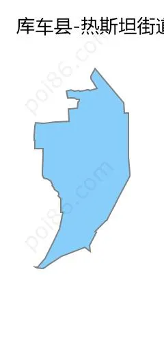 热斯坦街道边界地图