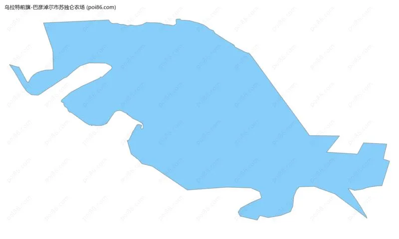 巴彦淖尔市苏独仑农场边界地图
