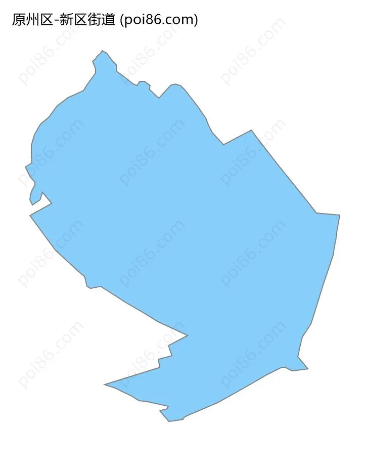 新区街道边界地图