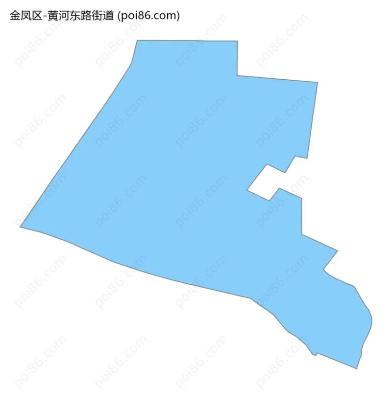 黄河东路街道边界地图