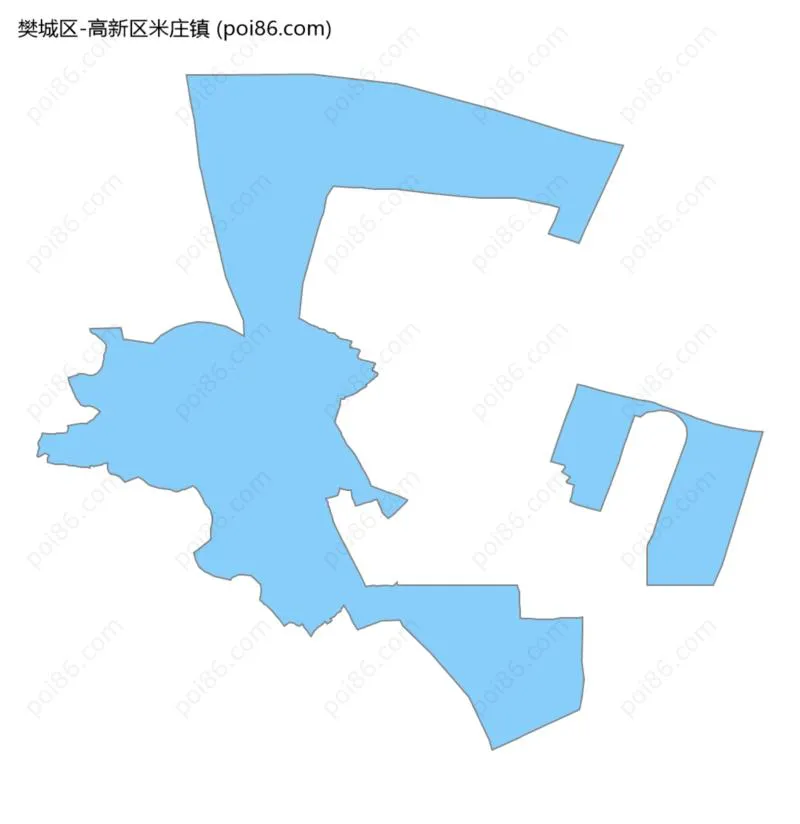 高新区米庄镇边界地图