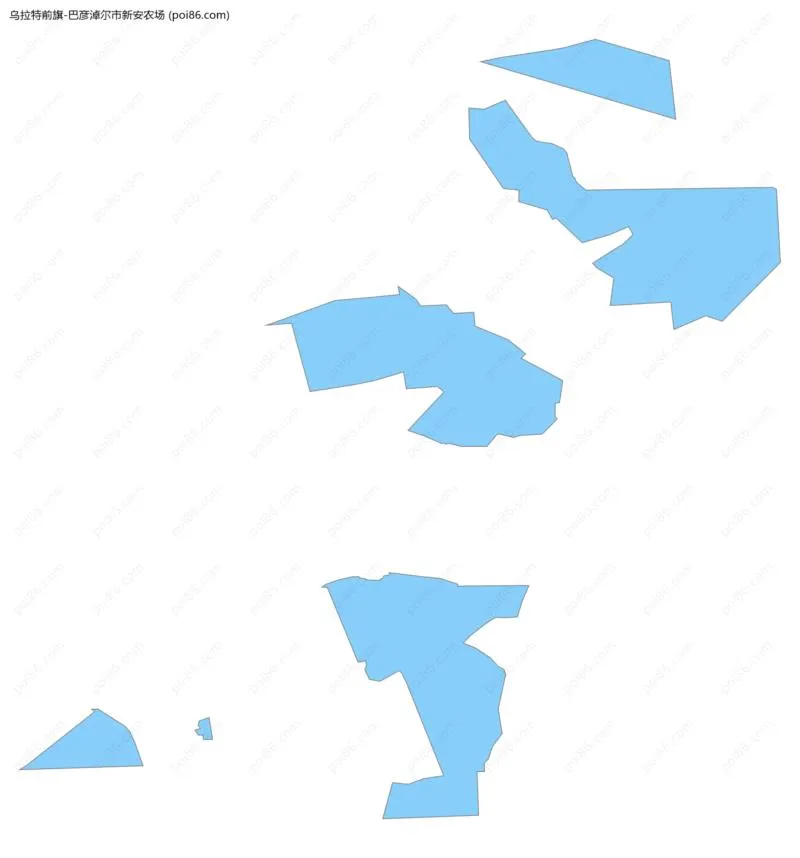巴彦淖尔市新安农场边界地图