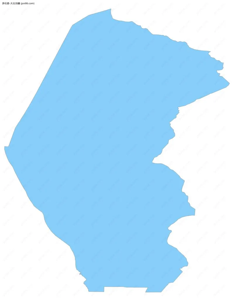 大北沟镇边界地图