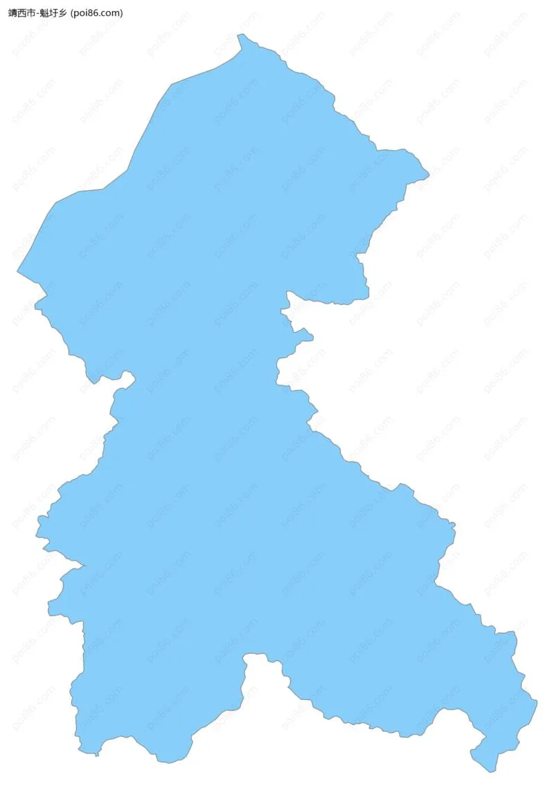 魁圩乡边界地图