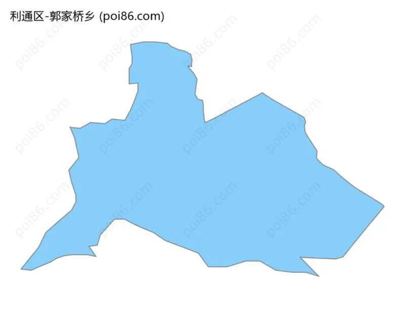 郭家桥乡边界地图