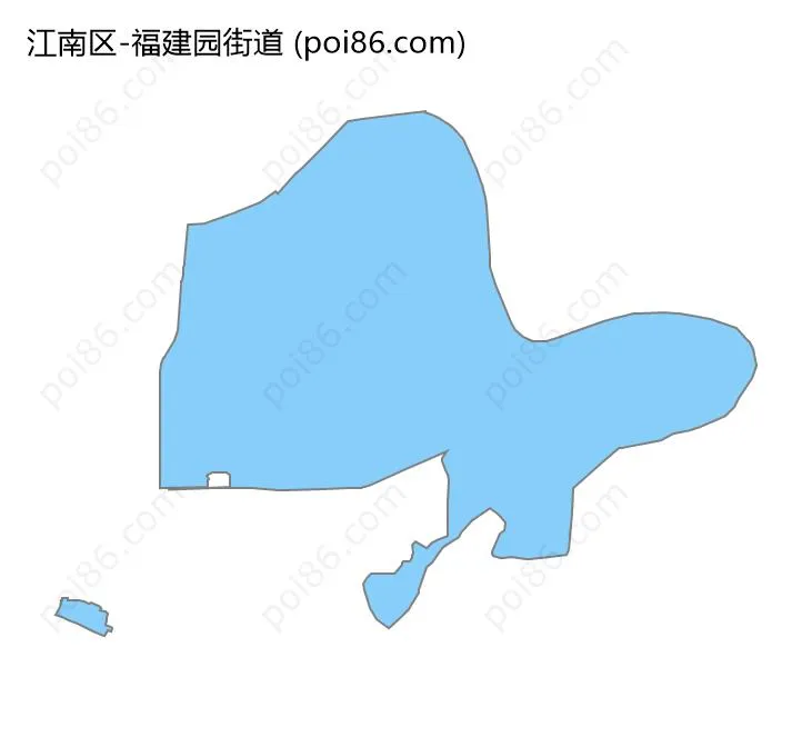 福建园街道边界地图