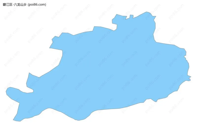 六龙山乡边界地图