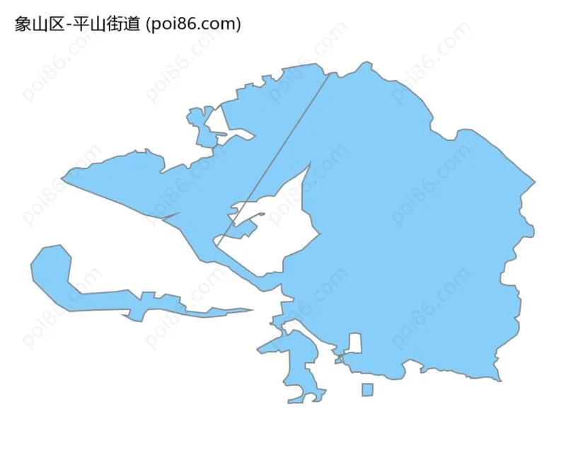 平山街道边界地图