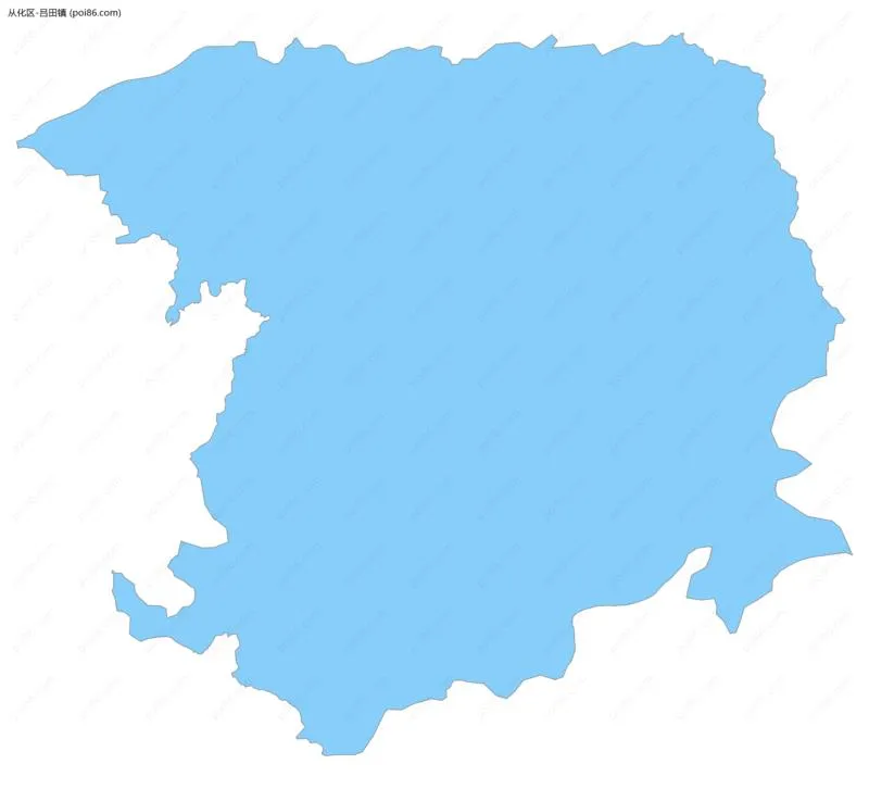 吕田镇边界地图