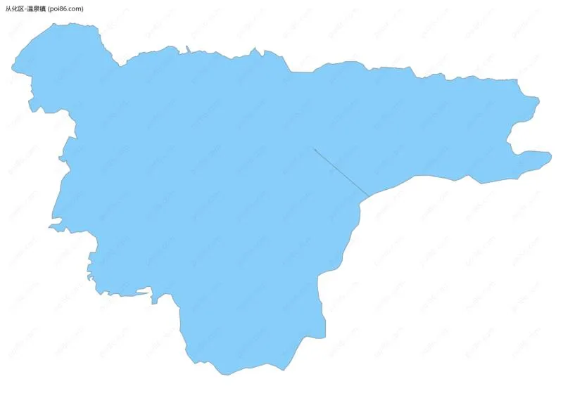 温泉镇边界地图