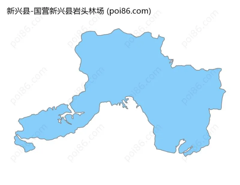 国营新兴县岩头林场边界地图