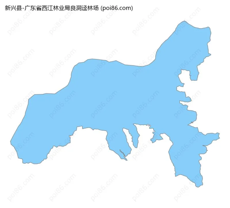 广东省西江林业局良洞迳林场边界地图