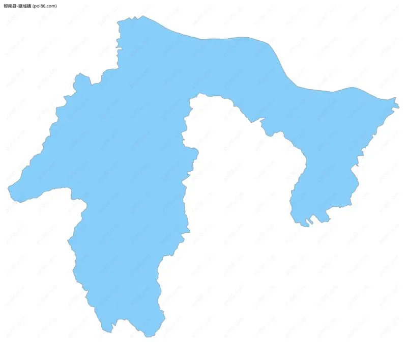 建城镇边界地图