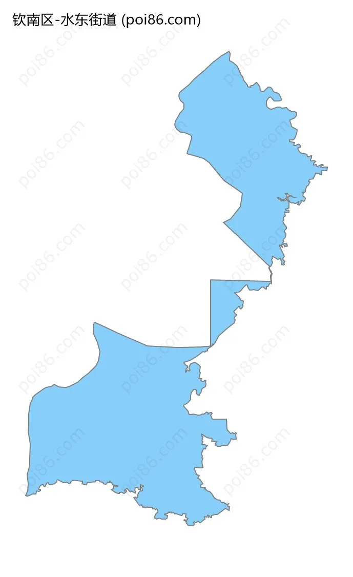 水东街道边界地图