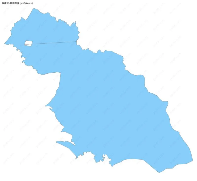 犀牛脚镇边界地图