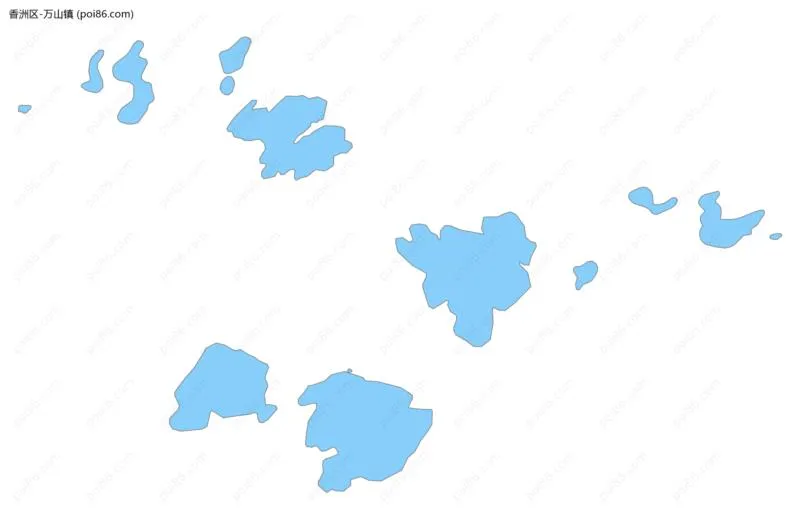 万山镇边界地图