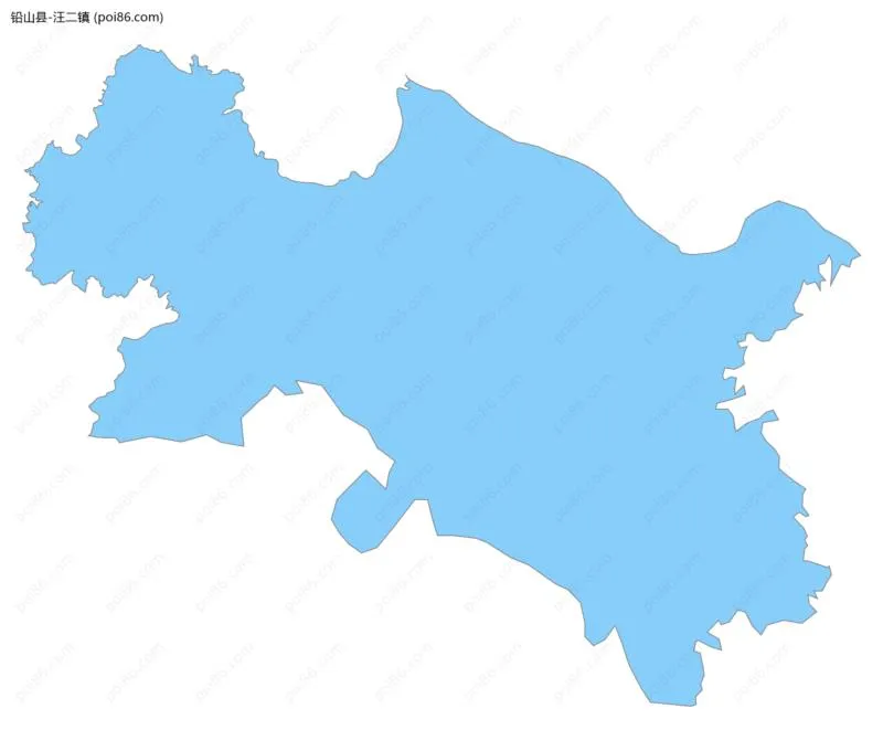 汪二镇边界地图