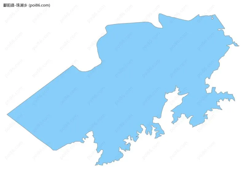 珠湖乡边界地图