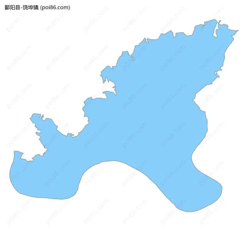 饶埠镇边界地图