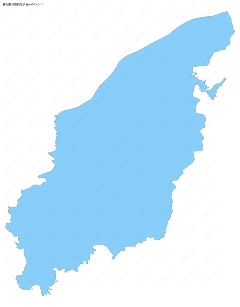 侯家岗乡边界地图