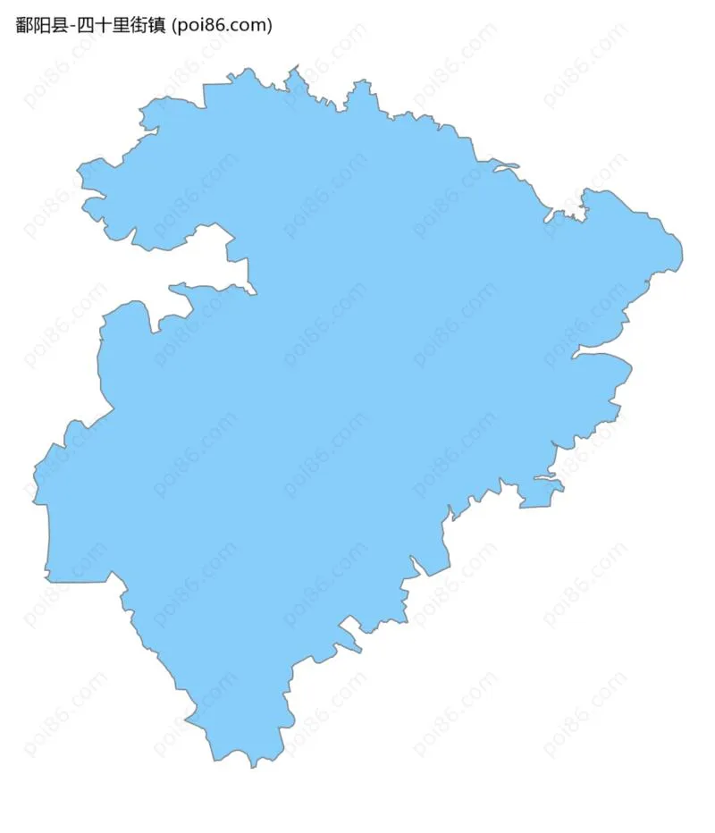 四十里街镇边界地图