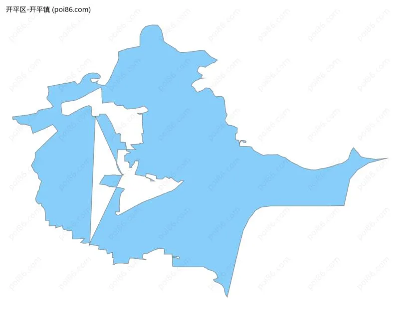 开平镇边界地图
