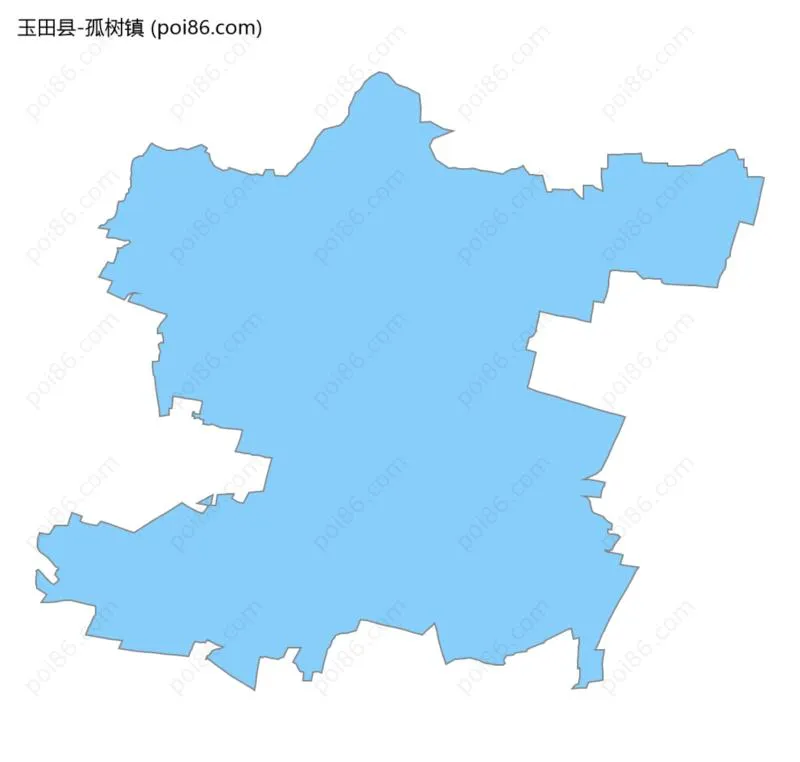 孤树镇边界地图