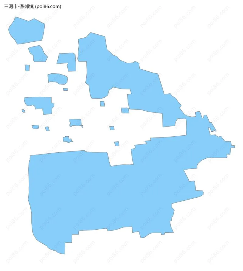 燕郊镇边界地图